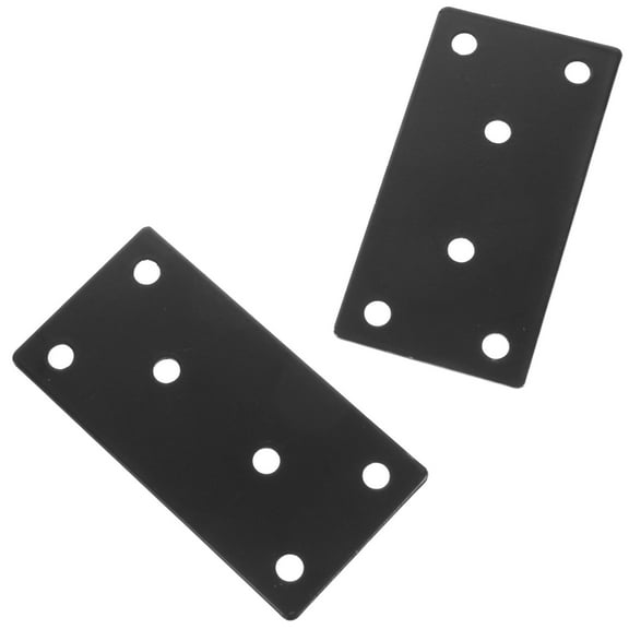 OUNONA 2pcs Straight Braces Furniture Stainless Brackets Flat Braces Mending Joining Fittings