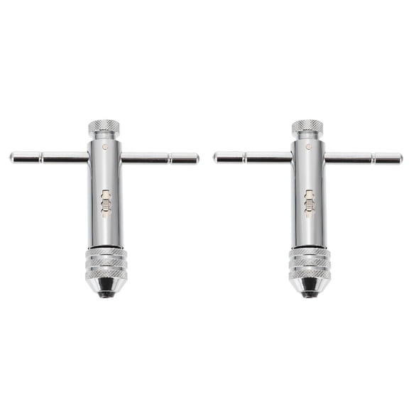 OUNONA 2pcs T-Handle Tap Wrench M5- Ratcheting Tap Wrench Replacement Threading Tool