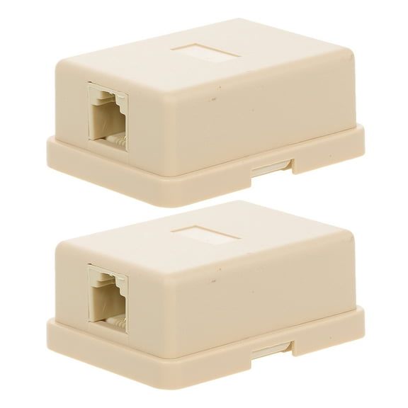 OUNONA 2pcs Telephone Junction Box For Single Hole Phones Line Splitter Phone Splitter Line Adapter Telephone Accessories For Home Office