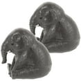 thumbnail image 1 of OUNONA 2pcs Mini Elephant Resin Figurines Animal Ornaments for Home Decor Collectors and Ideas, 1 of 8