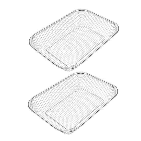 OUNONA 2pcs Universal Stainless Steel Dishwasher Utensil Basket For Kitchen Ideal For Organizing Cutlery And Silverware For Dish Drying And Storage