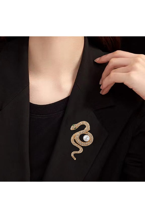 2pcs Vintage Animal Snake Brooch For Women Simple Fashionable Elegant Snake Brooch Pin Decorative Brooch For Clothes Dress
