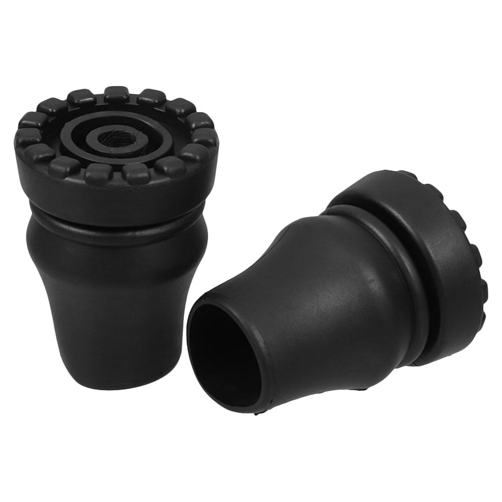 OUNONA Black Replacement Cane Tips with High Slip Resistance and Sturdy PVC Material for Walking Canes 19 mm Diameter