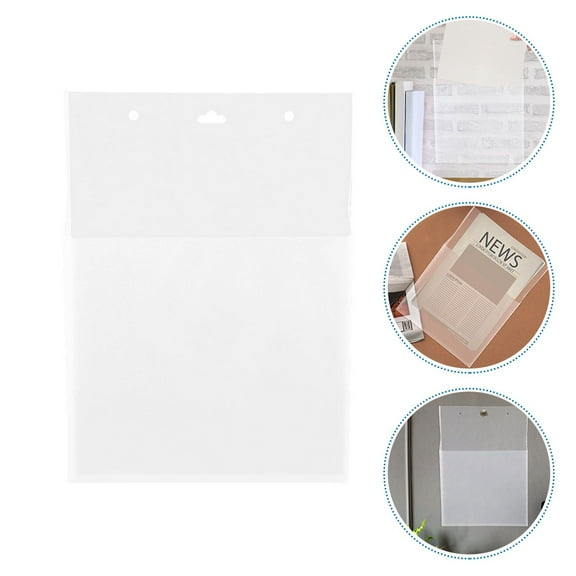 FOLOYORI Plastic Wall File Holder Transparent 2Pcs 13X9.4X0.8In