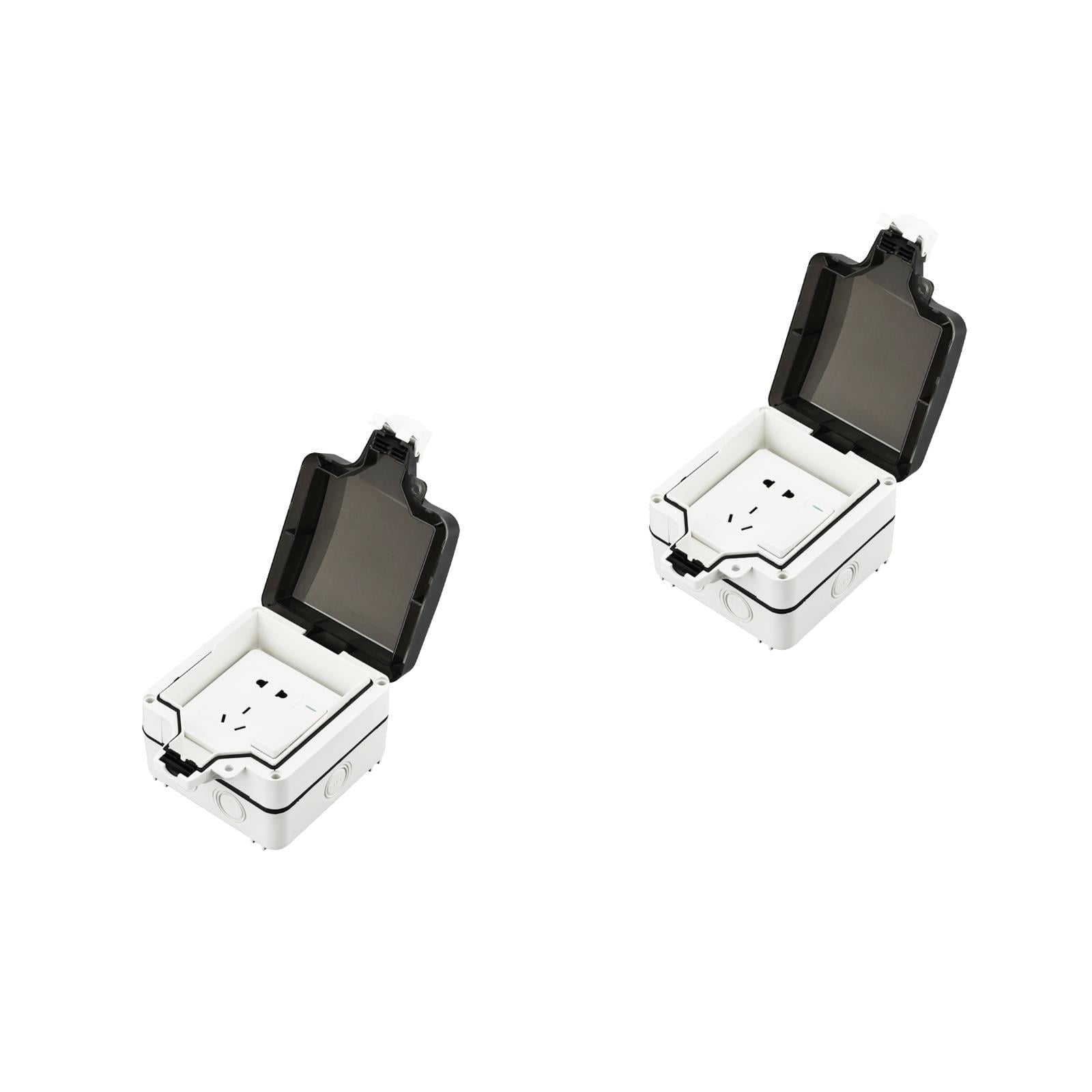OUNONA 2pcs Weatherproof Electrical Outlet Cover: Outlet Plug Box 2pcs Child Safety Socket Covers Outlet Protectors Proof Outlet Cap