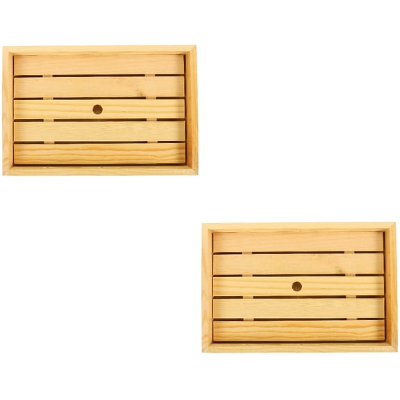 OUNONA 2pcs Wooden Sushi Tray Japanese Style Sushi Case Sushi Display Tray Sashimi Plate Sushi Serving Tray