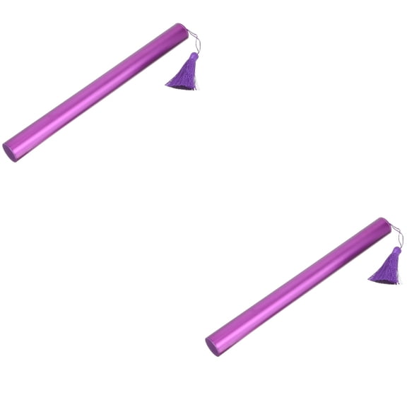 DRAFIDEEP Purple Metal Dulcimer Storage Tube for Safe and Portable Instrument Protection 2Pcs