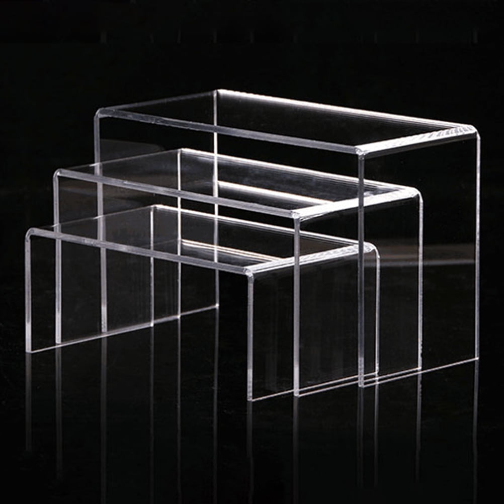 OUNONA 3 PCS Shoe Display Risers Collection Showcase Rack - Walmart ...