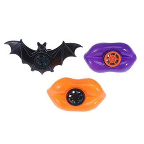 OUNONA Creative Halloween Whistle Toy for Kids Playing Made of Plastic Assorted Color 3 Pieces