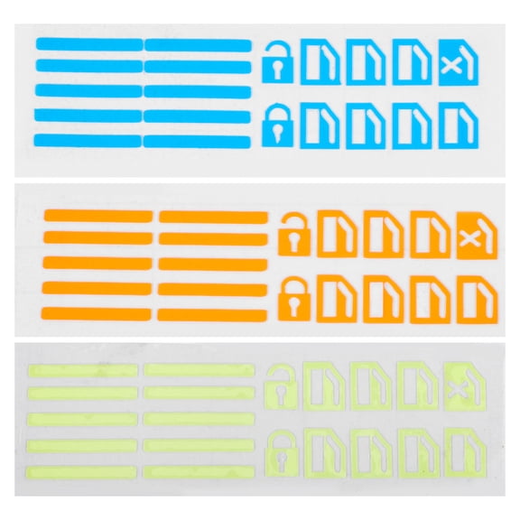 OUNONA 3-Pack Glowing Car Window Button Stickers, Decorative Car Accessories Decals for Customizing and Personalizing Vehicles