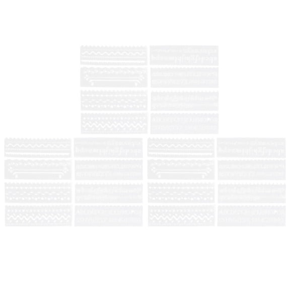 OUNONA Calligraphy Template Alphabet Drawing Template White Pet 3 Sets
