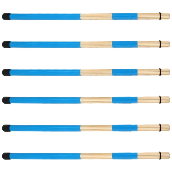 NUOLUX Snare Drum Brushes Lightweight Easy to Use 3 Pairs 15.7x0.6x0.6in