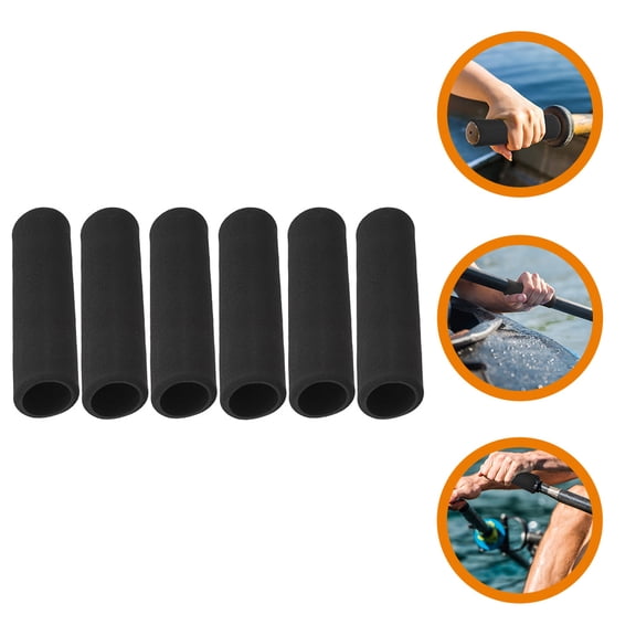 OUNONA 3 Pairs Black Sponge Paddle Wraps Kayak Paddle Grip Accessories for Long-term Use