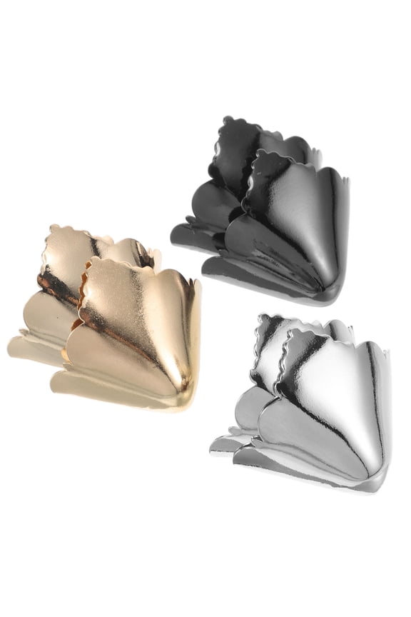 3 Pairs Metal Shoes Pointed Protector High Heels Toe Caps Shoes Tips Cap Covers For High Heels Cowboy Boot Repair Decoration