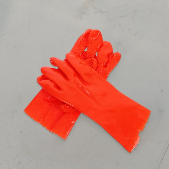 OUNONA 3 Pairs PVC Sewer Gloves for Men and Women Waterproof Work Gloves for Winter Plumber Tools Gardening and Plumbing