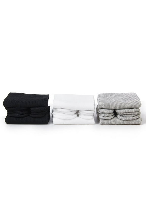 3 Pairs of Elastic Cotton Tabi Toe Socks (White+Grey+Black)