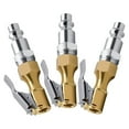 thumbnail image 1 of DRAFIDEEP Lock Inflate Locking Air Chuck Golden 3Pcs 3.1X0.7X0.7In, 1 of 8