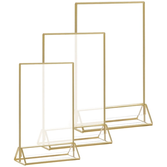 OUNONA 3 Pcs Card Table Transparent Show Holder Scratch-free Display Stand Menu Rack