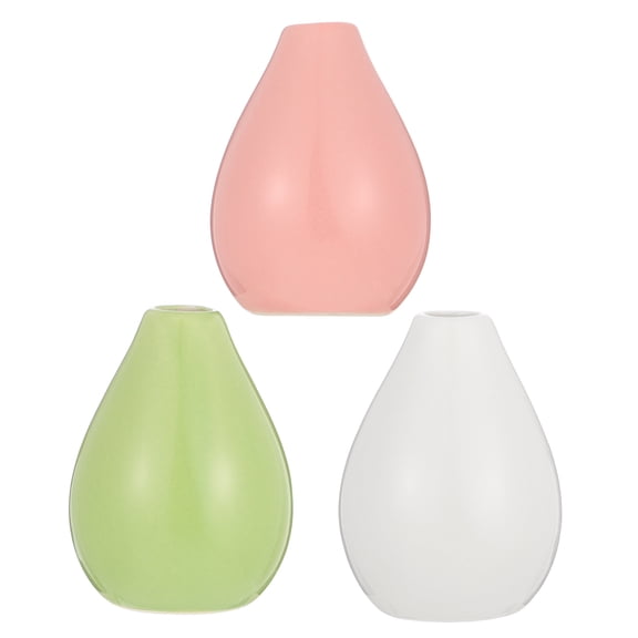 OUNONA  3 Pcs Contemporary Flower Pots Ceramic Vase Ornaments Office