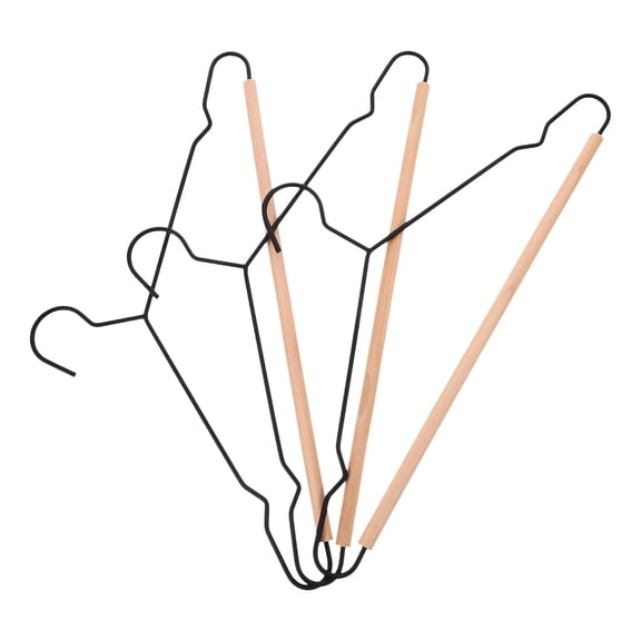 OUNONA 3 Pcs Craft Holder Hanger Fabric Display Rack Wood And Metal Scroll Hanger For Fabric Display Embroidery And Sewing Storage