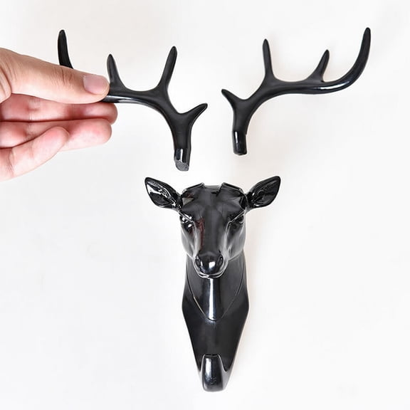 OUNONA  3 Pcs Creative Wall Hooks Decorative Hanger Decoration Antler
