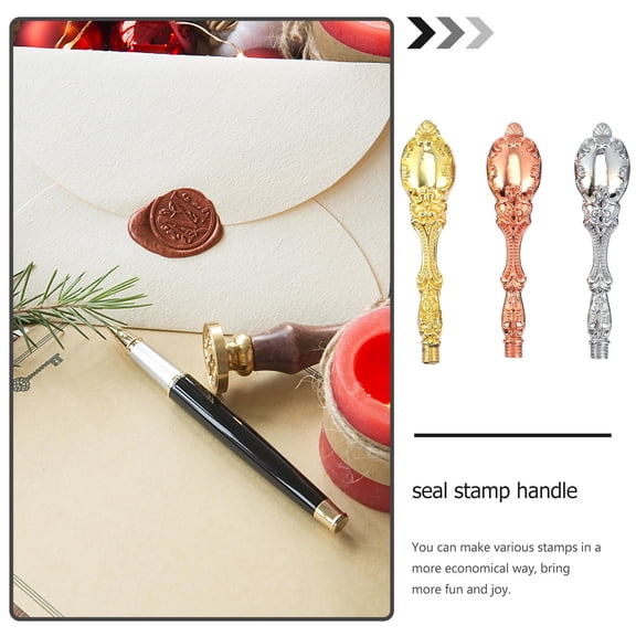 OUNONA 3 Pcs Custom Embosser Seal Seal Handle Economical Stamp Handle Miss 9X1cm