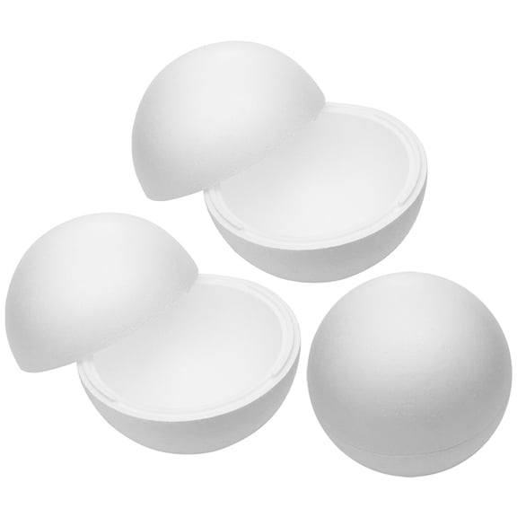 OUNONA 3-Pack Decorative White Poly Foam Hollow Inflatable Craft Blocks for Home and Party Decor