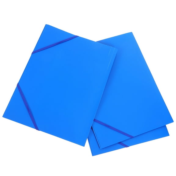 OUNONA 3 Pcs Folding Document Organizer Folder With Elastic Band Important Document Storage Organizer For Office And School Multi-Functional File Pouch