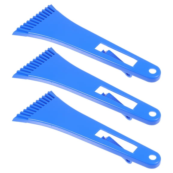 OUNONA  3 Pcs Handheld Defroster Ice Scraper Windscreen Cone Mitt Snow Blue