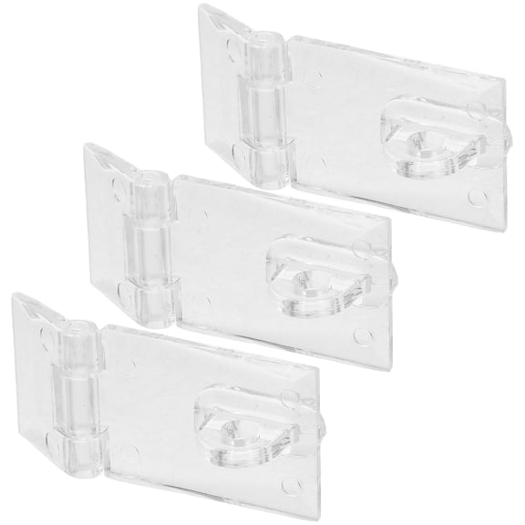 OUNONA  3 Pcs Hinge Lock Hinges Wall-mounted Hook Transparent Buckle