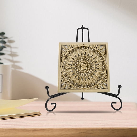 OUNONA 3 Pcs Metal Frame Holders Number Kitchen Rack Display Black