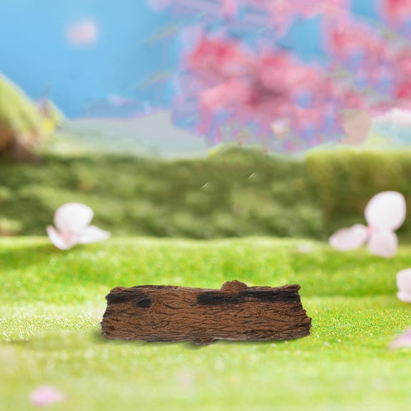 OUNONA 3 Pcs Mini Garden Tree Stump Fake Trunk Ornament Greenery Faux