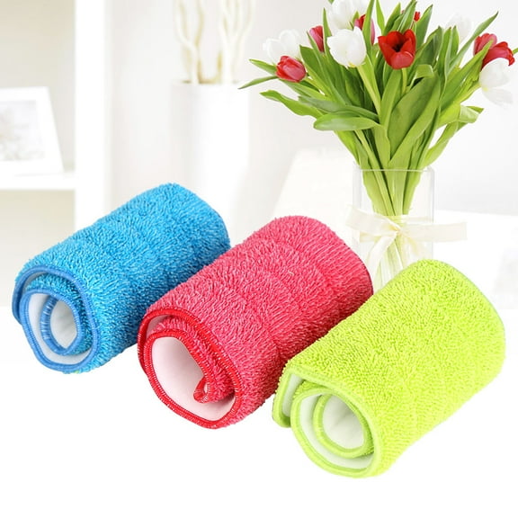 OUNONA 3 Pcs Red Mop Cloth Strong Adsorbability Mop Cloth 42.00X14.00X0.70CM
