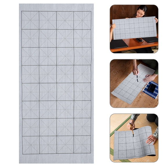 OUNONA 3 Pcs Water Drawing Mat Calligraphy Practice Paper Student Grey