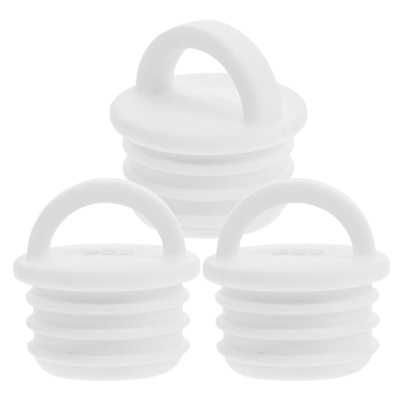 OUNONA  3 Pcs Water Outlet Cover Mop Bucket Stopper Drain Mops White