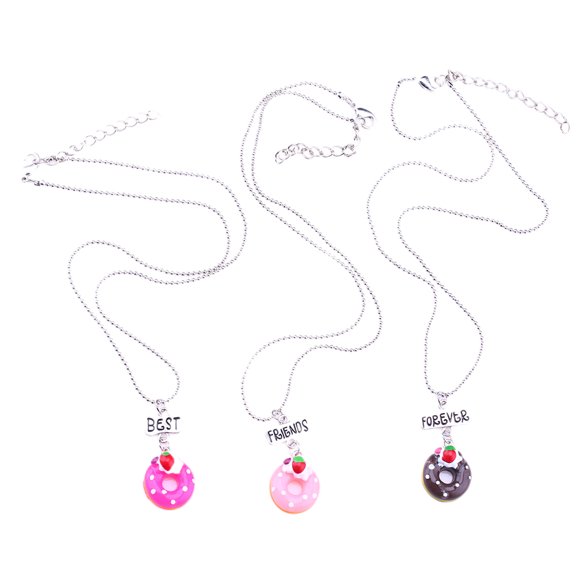 OUNONA 3Pcs Friendship Necklace Necklace Alloy Assorted Color Friendship Gift for Friends