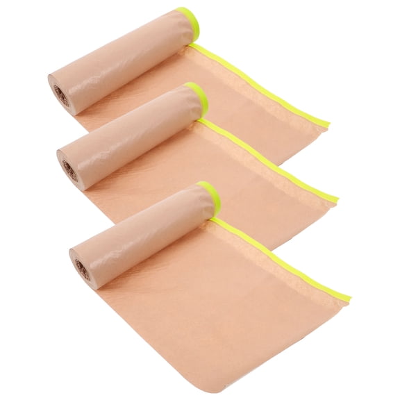 OUNONA 3 Rolls Masking Film Painting Protective Masking Paper Film Furniture Covering Masking Paper