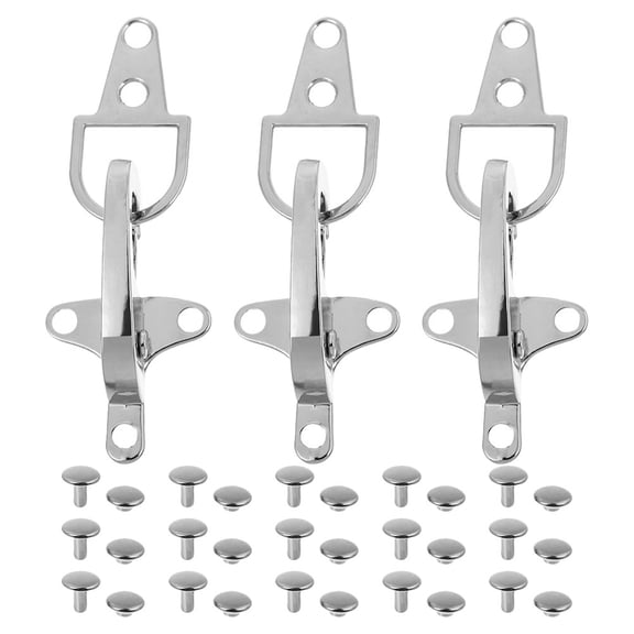 OUNONA 3 Sets Buckle Belt Buttons Connector Toggle Buttons Sewing Snap Toggle Closure Buttons Toggle Buttons for Coats Clothes Closure Buttons Metal Decor Zinc Alloy Cloak Down Jacket Silver