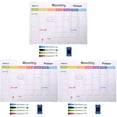 thumbnail image 1 of OUNONA 3 Sets of Refrigerator Magnetic Memo Board Monthly Planner Write Board Erasable Calendar Board, 1 of 8