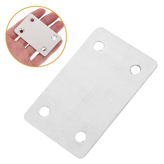OUNONA 30 Pcs Brace Corner Stainless Steel Connecting Piece 6.00X4.00X0.12CM Silver