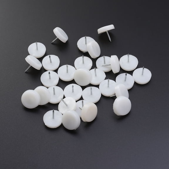 OUNONA White Decorative Furniture Tacks Upholstery Nails 30 Pieces for Home and Office Use