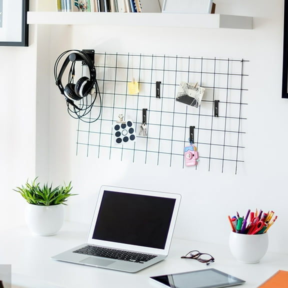 OUNONA 30 Pcs Grid Wall Hooks Panel Hook Utility Hooks For Grid Wall Panel Display Hooks For Retail Picture Frame Display And Wall Grid Accessories