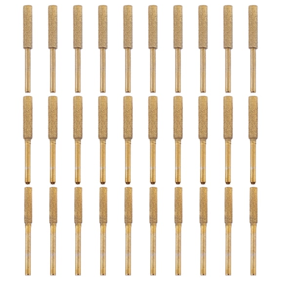 OUNONA 30Pcs Burr Grinding Bit Set with Golden Chainsaw Polishing for Metal, Wood, and Rotary Tool Use
