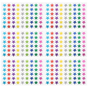 OUNONA Star Grading Stickers Assorted Colors, 30 Sheets Set for Teachers, Students, Reward Charts, Classroom Use