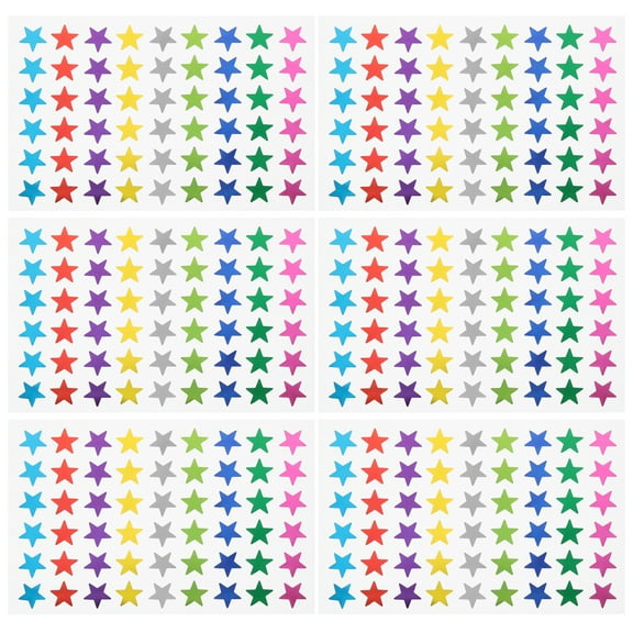 OUNONA Grading Stickers Star Stickers Assorted Color 30 Sheets per Set