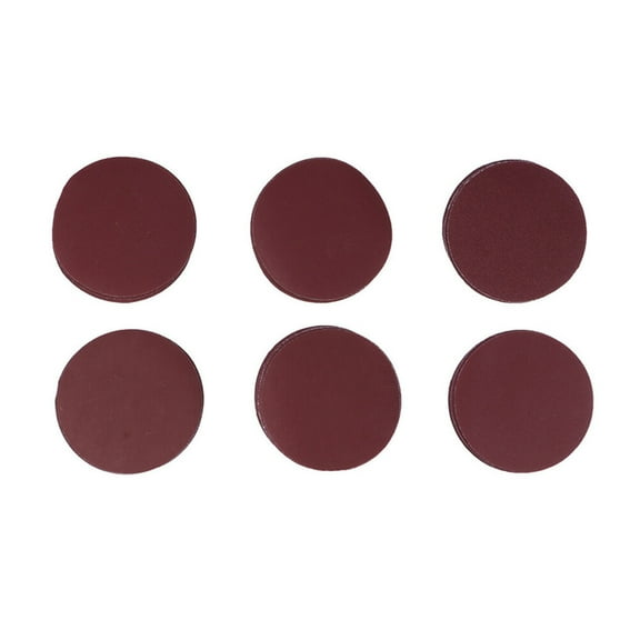 OUNONA 30 in 1 Mixed Grits Round Self-stick Sanding Sheets Sandpaper Pads (Dark Red)