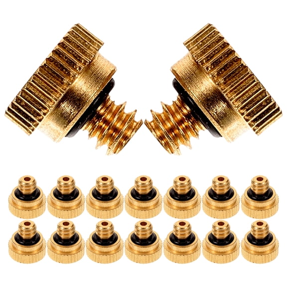 OUNONA Golden Brass Misting Nozzles for Cooling System Use Material 30 Pieces 0.3mm Orifice