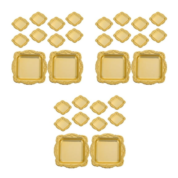 OUNONA 30 pcs Square Mini Plate Wedding Party Treats Plate Dessert Platter Mini Fruit Snack Trays Baby Shower Serving Plate for Festive Celebrations Party