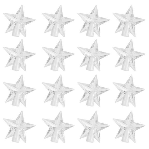 OUNONA 300 pcs  String Lamp Star Design Cover Plastic Bulb Covers Xmas Tree Light Covers