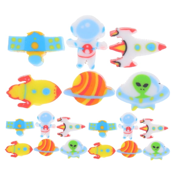 OUNONA 300Pcs Small Space Erasers for Classroom Prizes and Space Party Favors